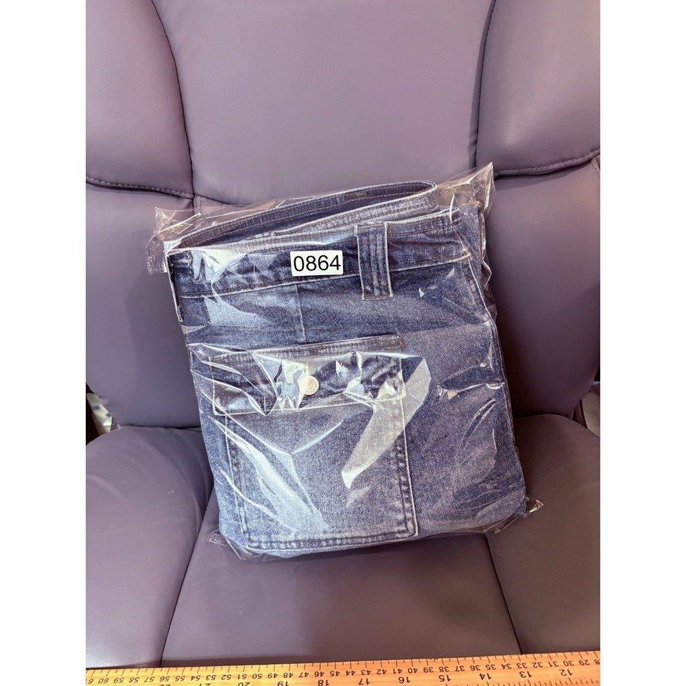 KanCan Women Blue Cargo Jeans Straight Leg High Rise Stretch Denim KC7843D 13/30 - Picture 13 of 13